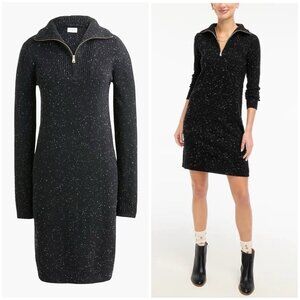 NWT J. Crew Long-sleeve half-zip sweater-dress Small